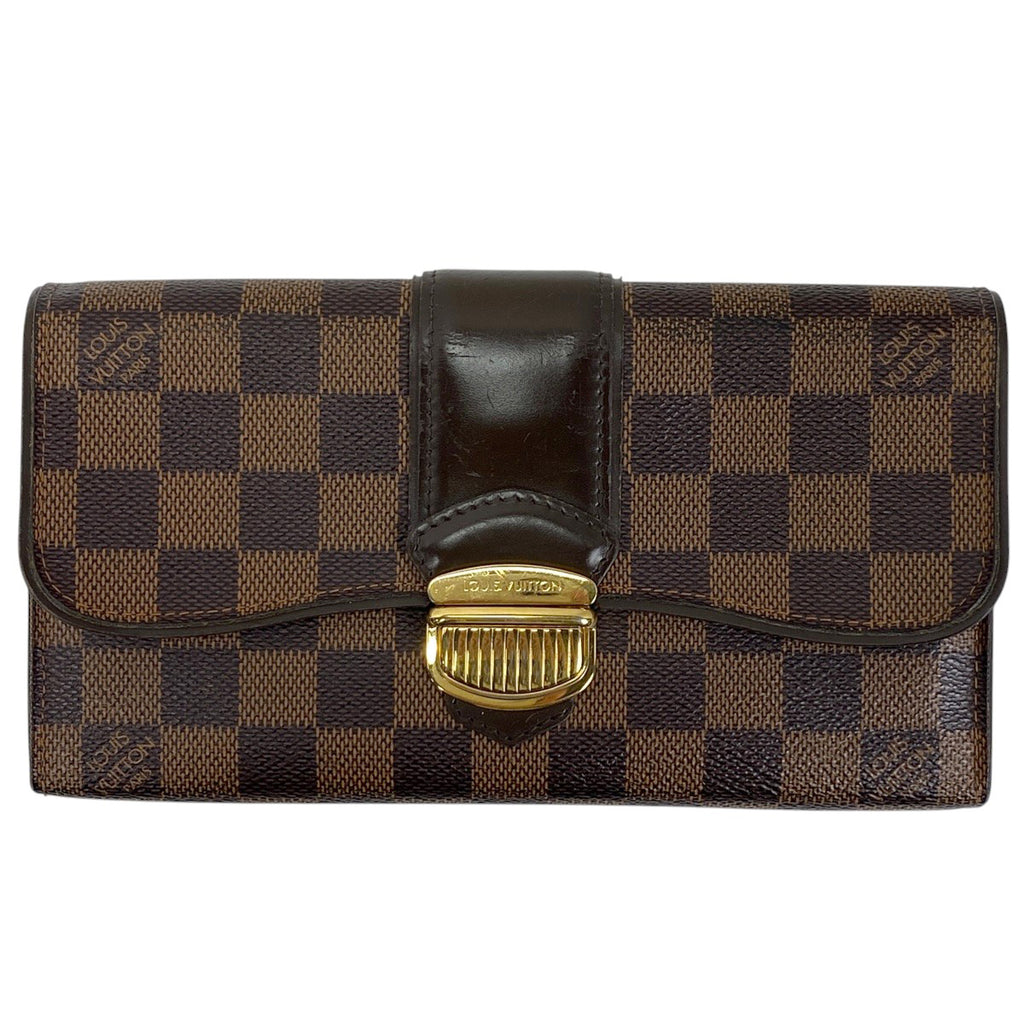 ルイ・ヴィトン ポルトフォイユ システィナ 二つ折り 長財布 ダミエ ブラウン N61747 レディース 【中古】 brbag