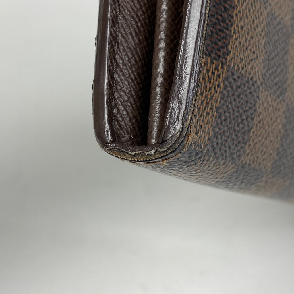 ルイ・ヴィトン ポルトフォイユ システィナ 二つ折り 長財布 ダミエ ブラウン N61747 レディース 【中古】 brbag