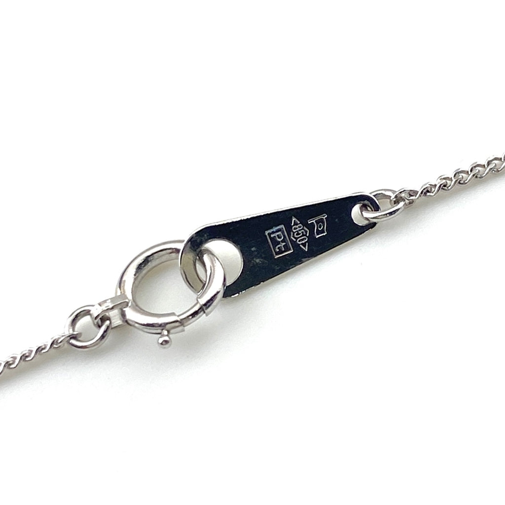 フラワーモチーフ デザインネックレス プラチナ ペンダント メレダイヤ 花 ネックレス Pt900 Pt850 ダイヤモンド レディース 【中古】nbjwl