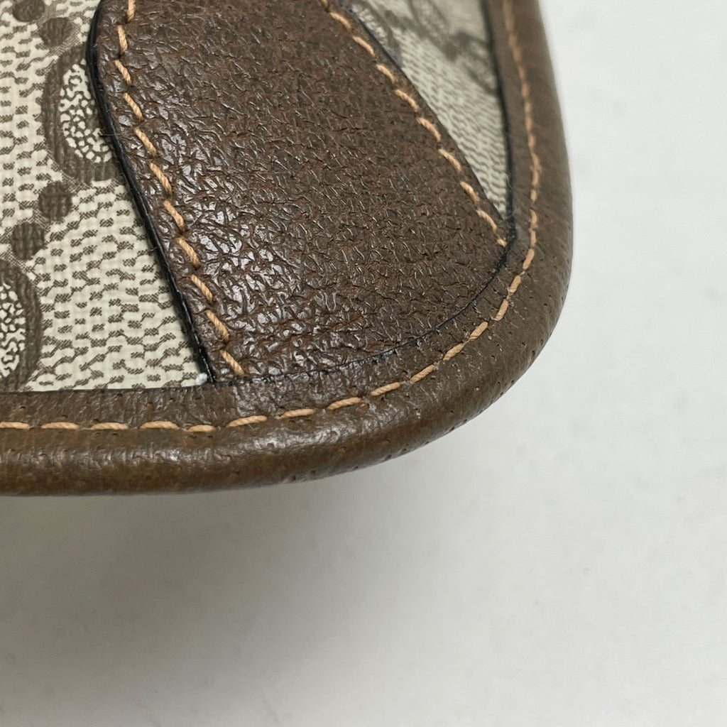 グッチ GG柄 ポーチ シェリーライン ウェブ オールドグッチ 8901021 化粧ポーチ コーティングキャンバス ベージュ ブラウン レディース 【中古】brbag