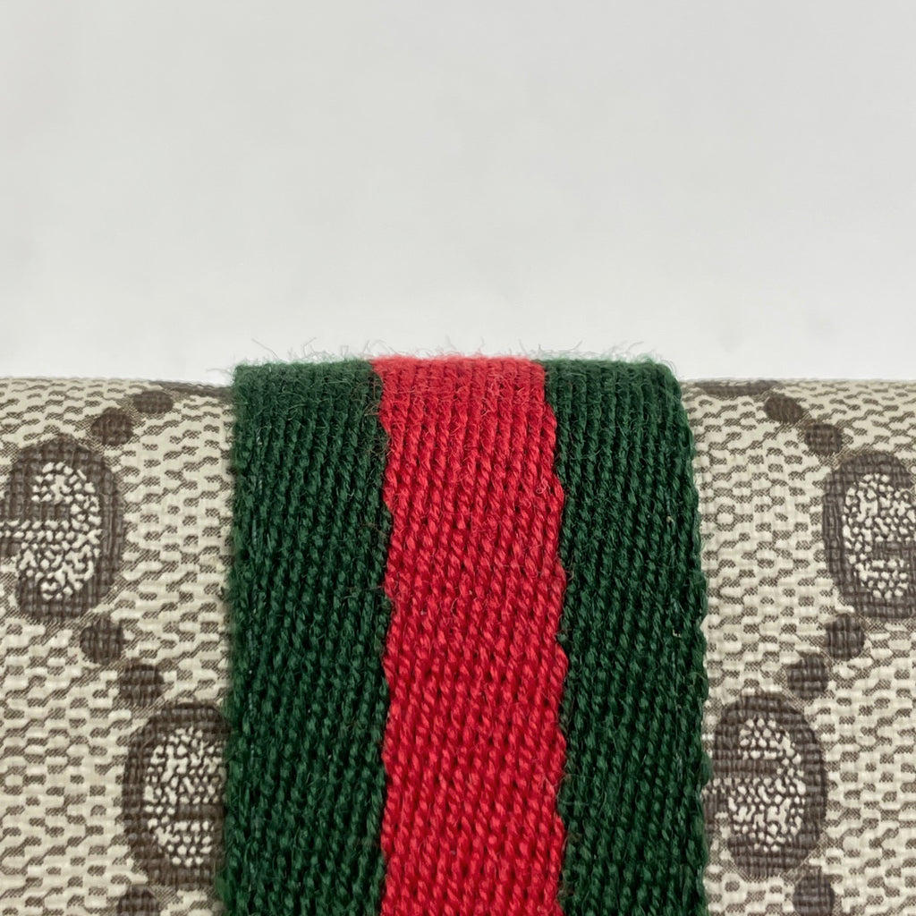 グッチ GG柄 ポーチ シェリーライン ウェブ オールドグッチ 8901021 化粧ポーチ コーティングキャンバス ベージュ ブラウン レディース 【中古】brbag