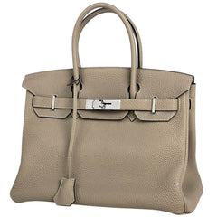 エルメス バーキン 30 ハンドバッグ トリヨンクレマンス トゥルティエールグレー □N レディース 【中古】brbag