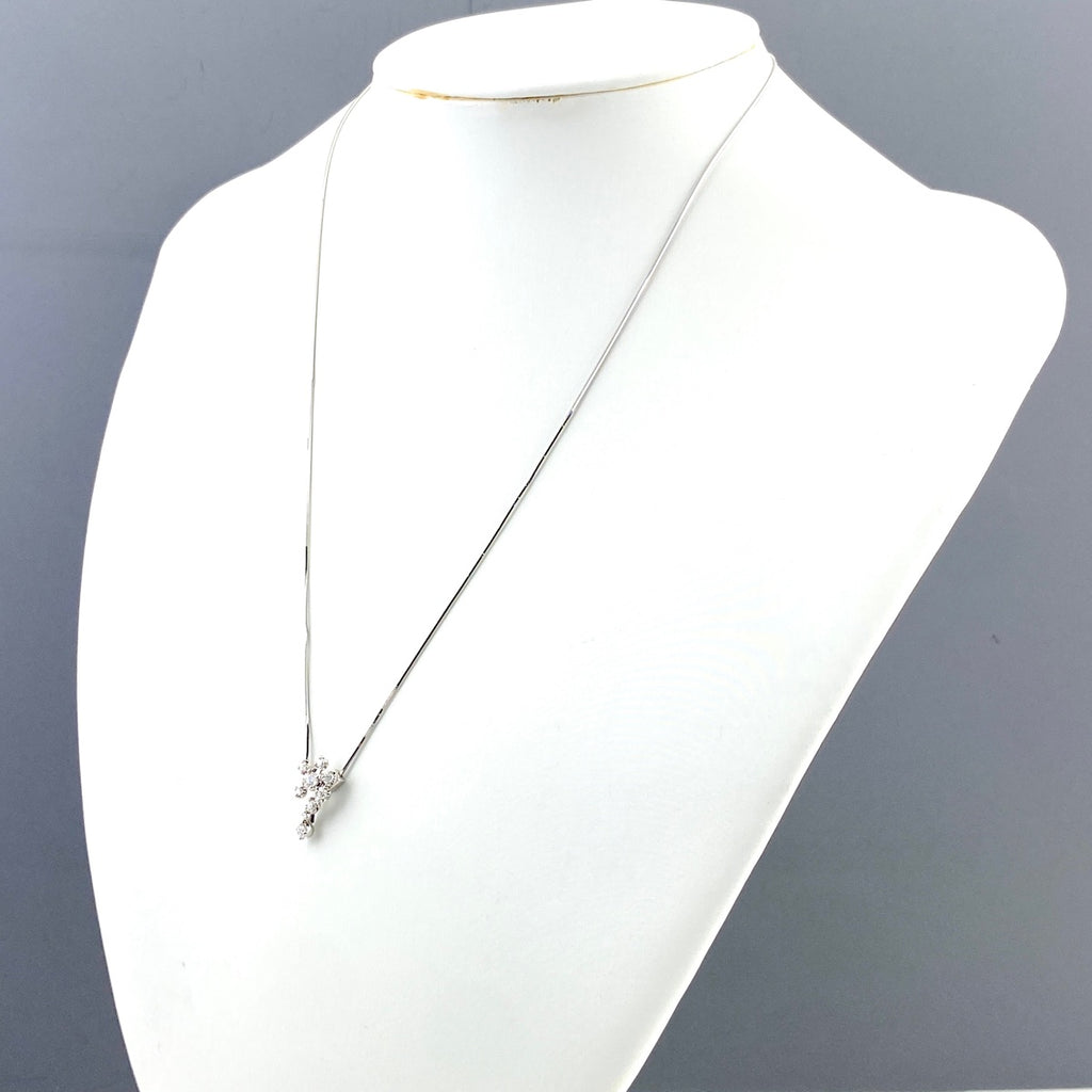 ヴァンドーム青山 メレダイヤ デザインネックレス プラチナ ペンダント ネックレス Pt950 Pt850 ダイヤモンド レディース 【中古】brjwl