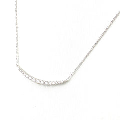 メレダイヤ デザインネックレス WG ホワイトゴールド ペンダント ネックレス K18 WG ダイヤモンド レディース 【中古】nbjwl