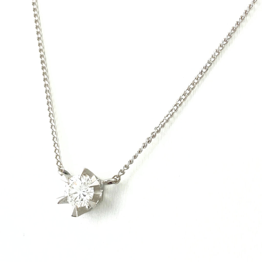 ダイヤモンド デザインネックレス プラチナ ペンダント ネックレス Pt900 Pt850 ダイヤモンド レディース 【中古】nbjwl