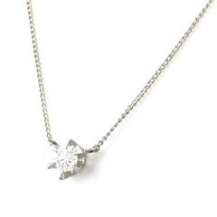 ダイヤモンド デザインネックレス プラチナ ペンダント ネックレス Pt900 Pt850 ダイヤモンド レディース 【中古】nbjwl