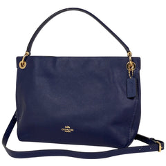 コーチ ロゴ ハンドバッグ 2WAY ショルダーバッグ ハンドバッグ レザー ネイビー 24947 レディース 【中古】brbag