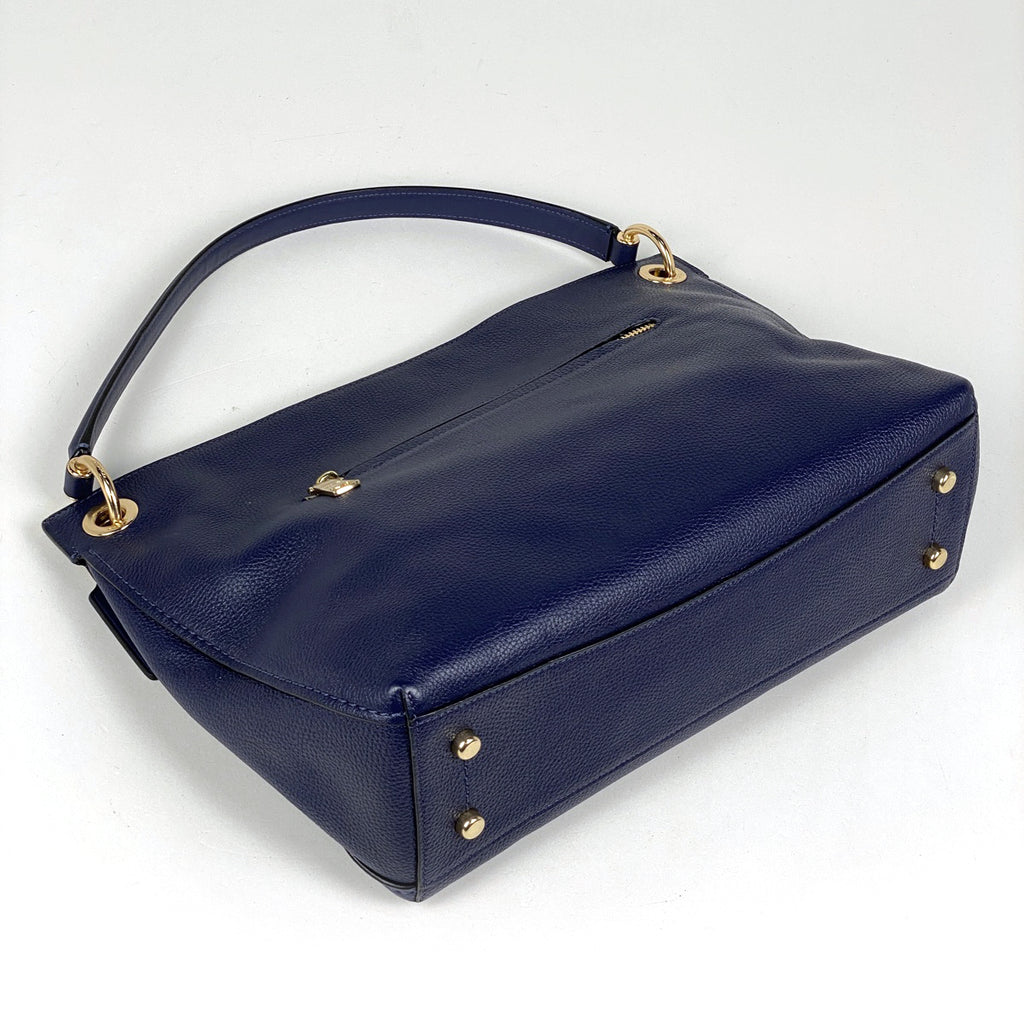 コーチ ロゴ ハンドバッグ 2WAY ショルダーバッグ ハンドバッグ レザー ネイビー 24947 レディース 【中古】brbag