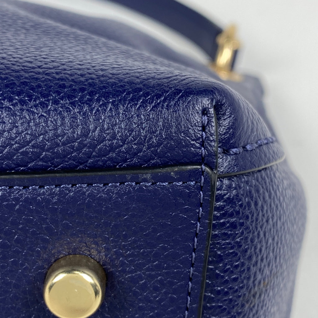 コーチ ロゴ ハンドバッグ 2WAY ショルダーバッグ ハンドバッグ レザー ネイビー 24947 レディース 【中古】brbag