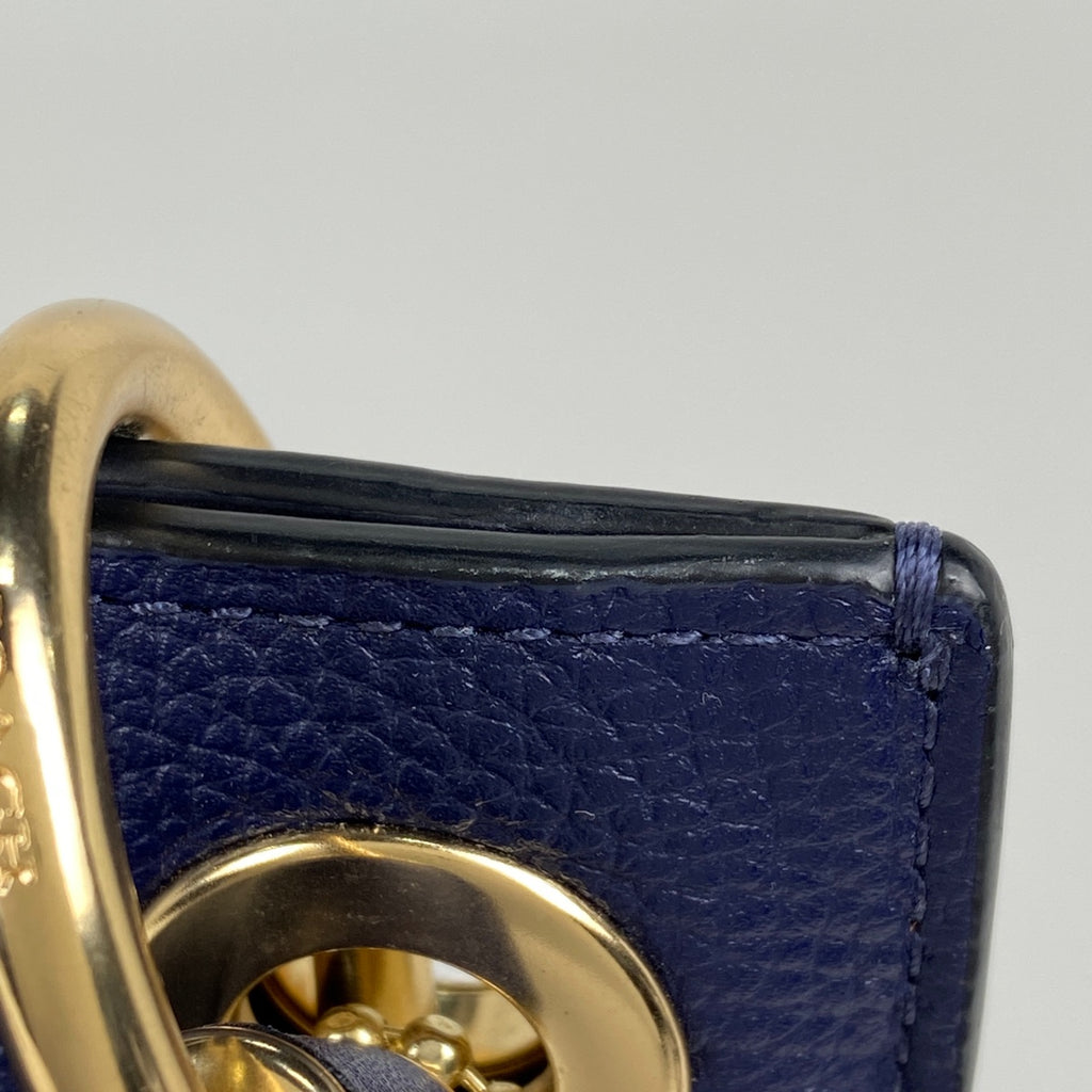 コーチ ロゴ ハンドバッグ 2WAY ショルダーバッグ ハンドバッグ レザー ネイビー 24947 レディース 【中古】brbag