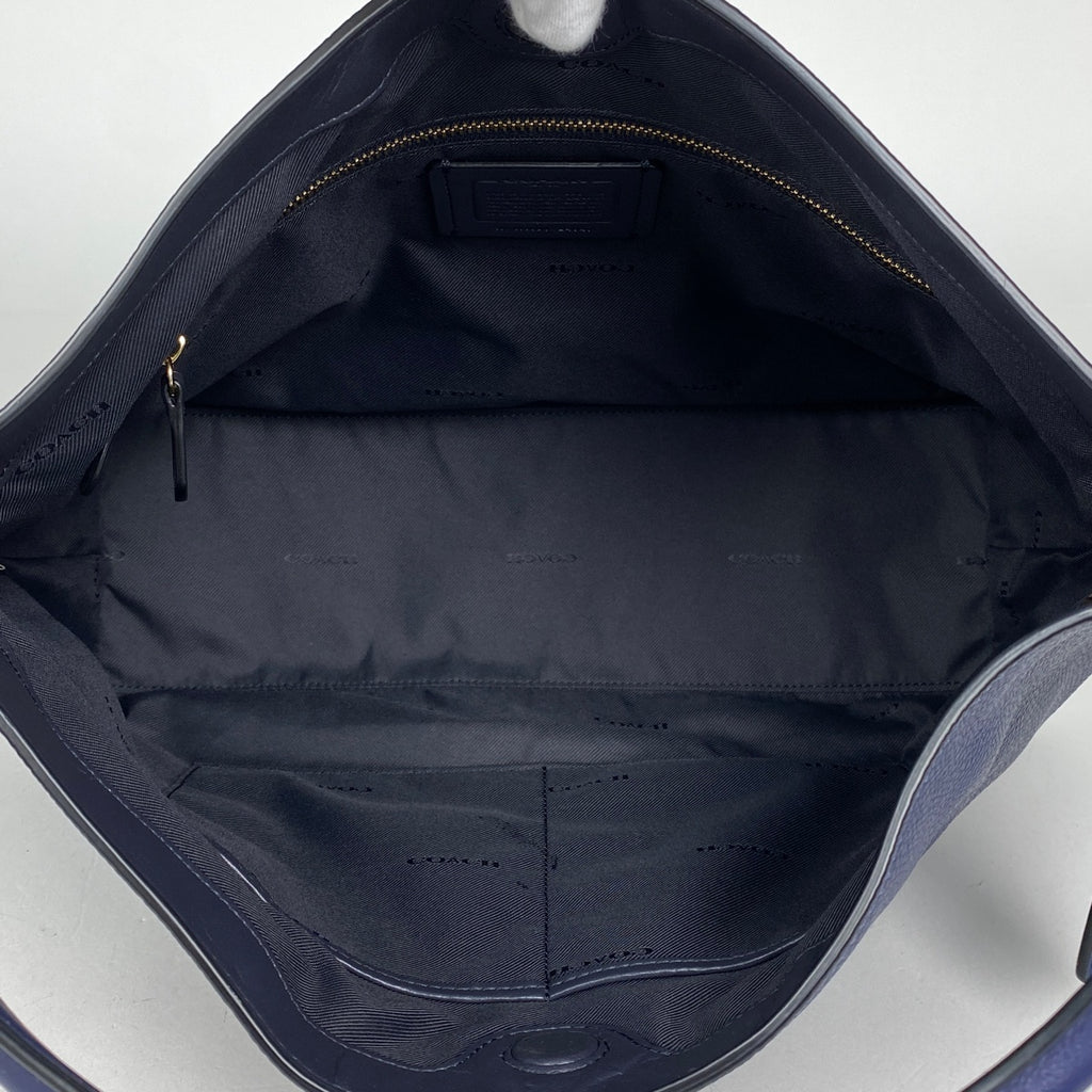 コーチ ロゴ ハンドバッグ 2WAY ショルダーバッグ ハンドバッグ レザー ネイビー 24947 レディース 【中古】brbag