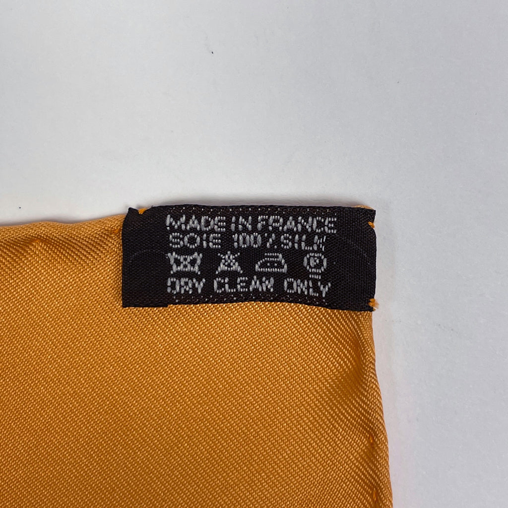 エルメス カレ 90 BRAZIL ブラジル スカーフ シルク オレンジ マルチカラー レディース 【中古】brbag