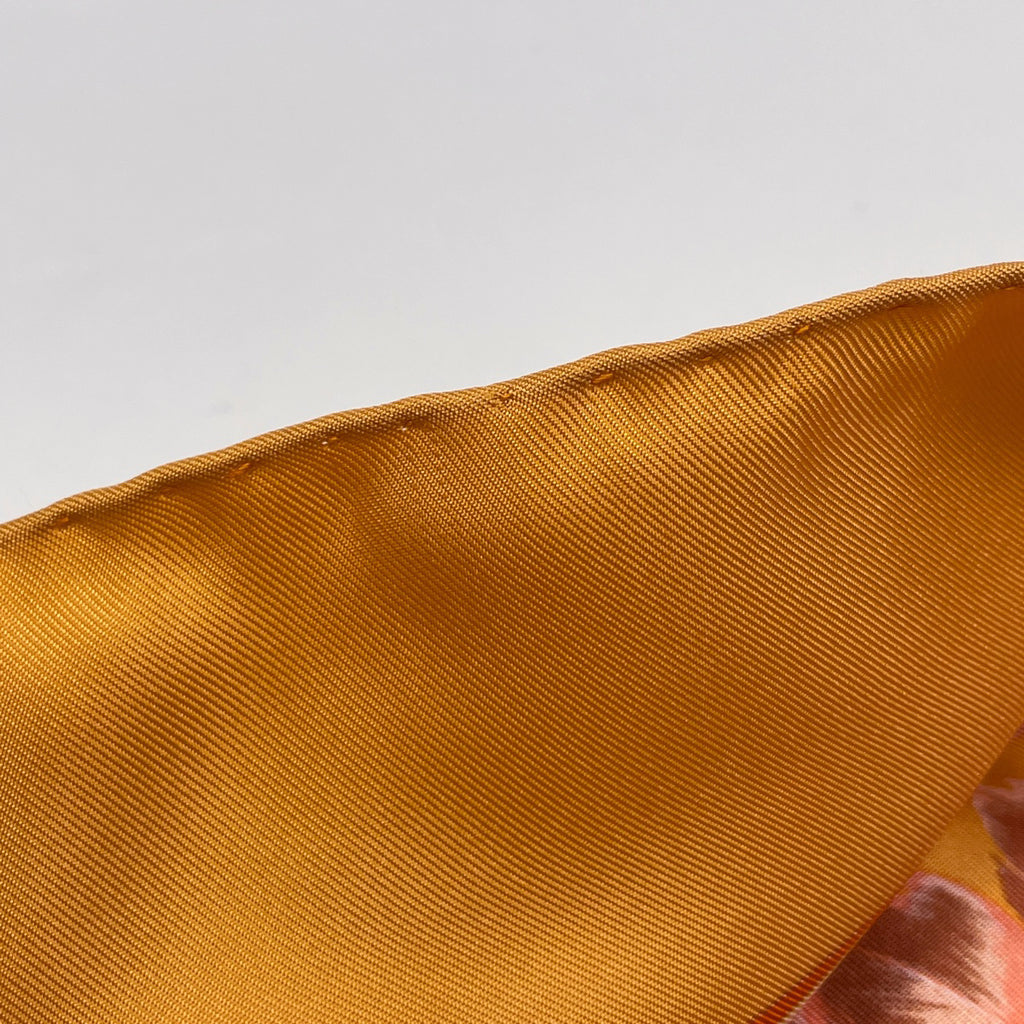 エルメス カレ 90 BRAZIL ブラジル スカーフ シルク オレンジ マルチカラー レディース 【中古】brbag