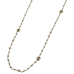 シャネル ココマーク フェイクパール ネックレス ロング ネックレス GP ゴールド レディース 【中古】bracc