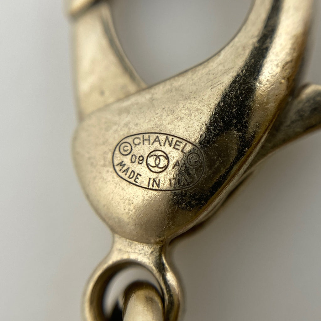 シャネル ココマーク フェイクパール ネックレス ロング ネックレス GP ゴールド レディース 【中古】bracc