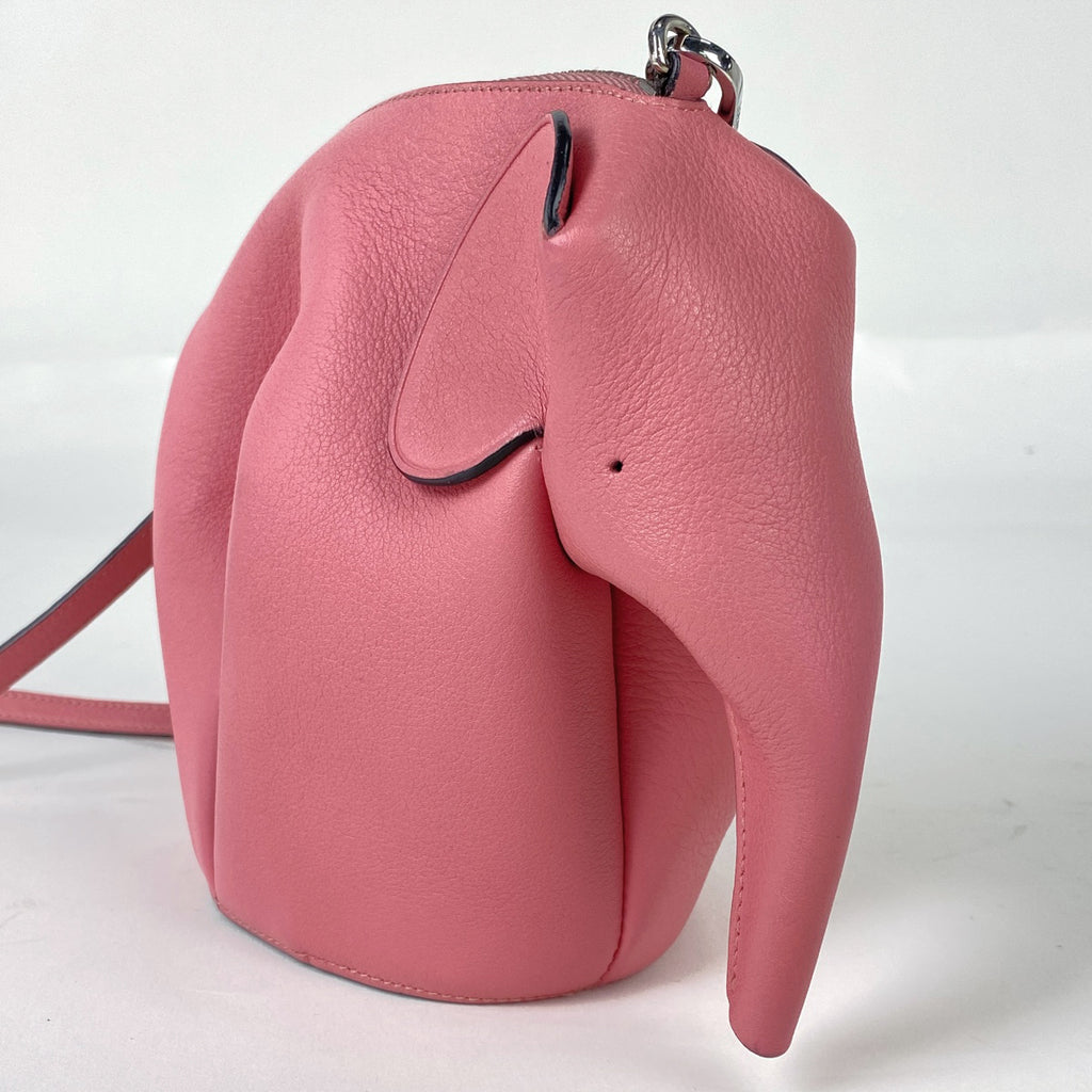 ロエベ エレファントモチーフ ショルダーバッグ 象 ポーチ ショルダーバッグ レザー ピンク レディース 【中古】brbag