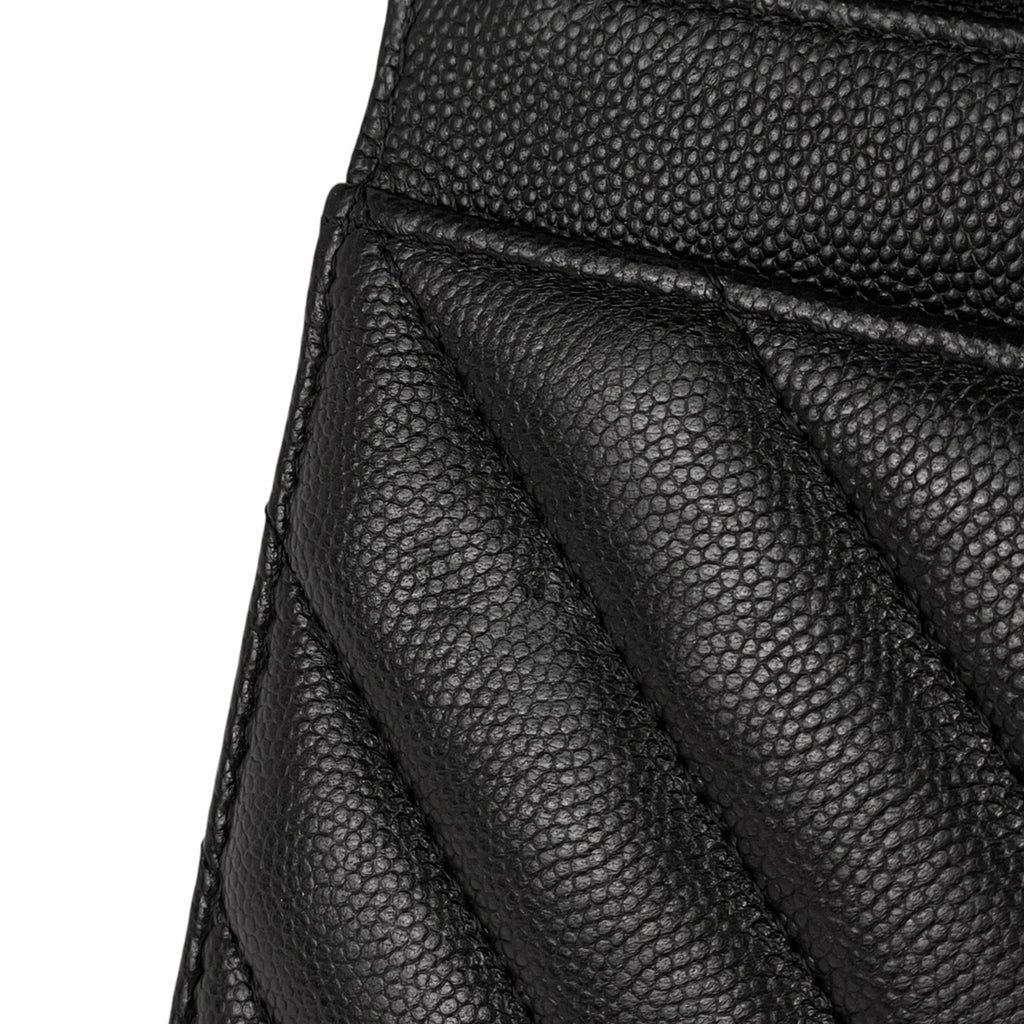 シャネル Vステッチ チェーン ウォレット ココマーク ショルダーバッグ レザー ブラック レディース 【中古】brbag