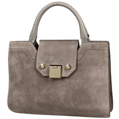 ジミーチュウ ロゴ ハンドバッグ 2WAY ショルダーバッグ ハンドバッグ スエード グレージュ レディース 【中古】brbag