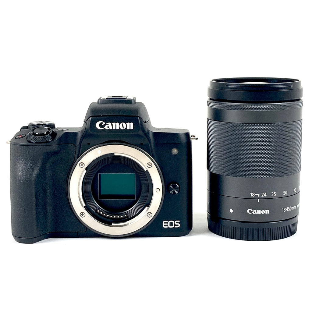 キヤノン Canon EOS Kiss M EF-M 18-150 IS STM レンズキット ブラック デジタル ミラーレス 一眼カメラ 【中古】