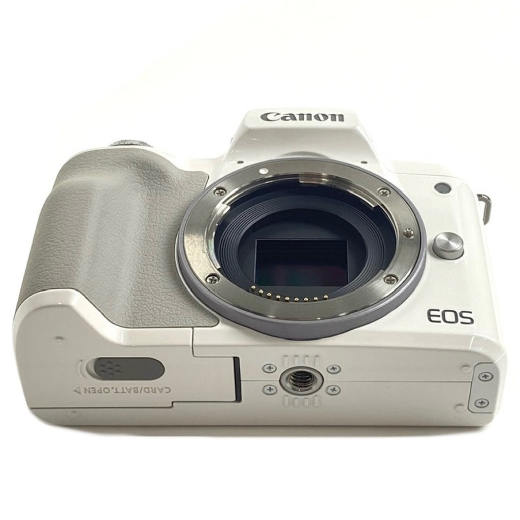 キヤノン Canon EOS Kiss M ダブルズームキット ホワイト デジタル ミラーレス 一眼カメラ 【中古】