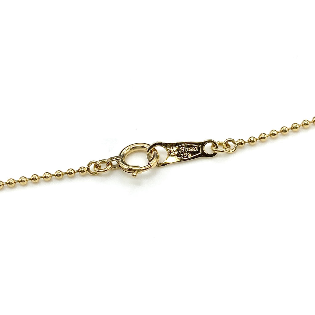 メレダイヤ デザインネックレス YG イエローゴールド ペンダント ネックレス 750 ダイヤモンド レディース 【中古】nbjwl