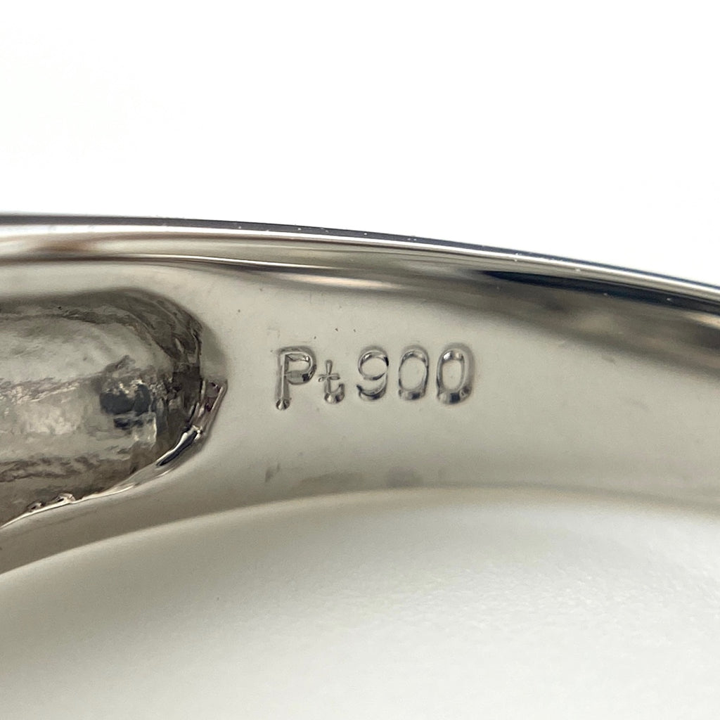 ルビー デザインリング プラチナ 指輪 メレダイヤ リング 11号 Pt900 ルビー ダイヤモンド レディース 【中古】nbjwl