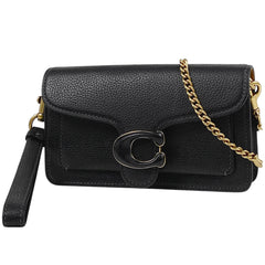 コーチ タビー クラッチバッグ 2WAY ショルダーバッグ クロスボディ チェーン クラッチバッグ レザー ブラック レディース 【中古】 brbag