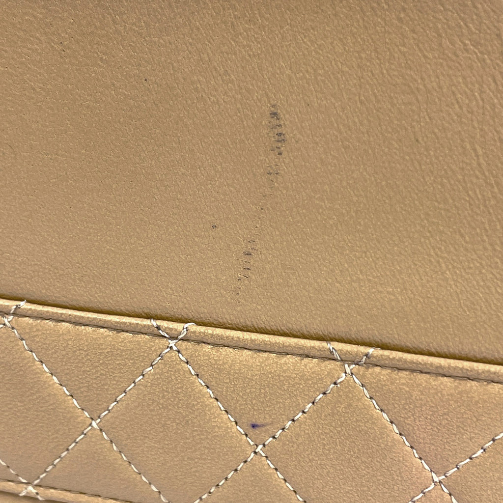 【在庫一掃】 シャネル ココマーク チェーン ショルダーバッグ マトラッセ ショルダーバッグ レザー ベージュ レディース 【中古】 brbag