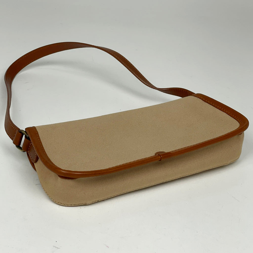 バーバリー ロゴ ショルダーバッグ チェック柄 ハンドバッグ 肩掛け キャンバス ブラウン レディース 【中古】brbag