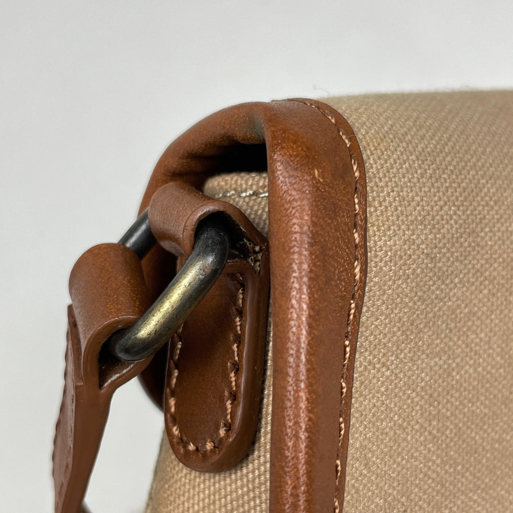 バーバリー ロゴ ショルダーバッグ チェック柄 ハンドバッグ 肩掛け キャンバス ブラウン レディース 【中古】brbag