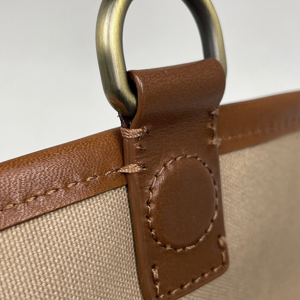 バーバリー ロゴ ショルダーバッグ チェック柄 ハンドバッグ 肩掛け キャンバス ブラウン レディース 【中古】brbag