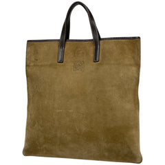 ロエベ アナグラム トートバッグ ハンドバッグ トートバッグ スエード ブラウン レディース 【中古】brbag