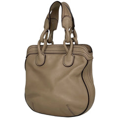 ロエベ フィエスタ ハンドバッグ ロゴ 手提げ ハンドバッグ レザー ベージュ レディース 【中古】brbag