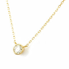 ダイヤモンド デザインネックレス YG イエローゴールド ペンダント ネックレス K18 750 ダイヤモンド レディース 【中古】nbjwl