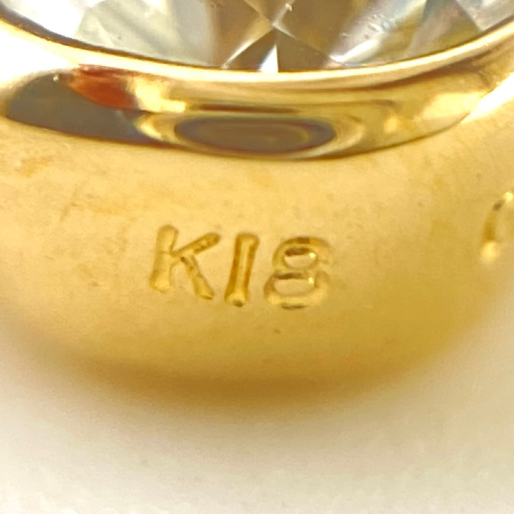 ダイヤモンド デザインネックレス YG イエローゴールド ペンダント ネックレス K18 750 ダイヤモンド レディース 【中古】nbjwl
