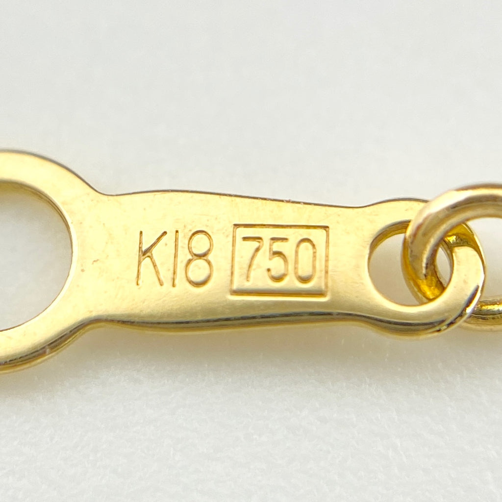 ダイヤモンド デザインネックレス YG イエローゴールド ペンダント ネックレス K18 750 ダイヤモンド レディース 【中古】nbjwl
