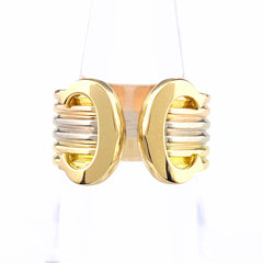 カルティエ C2 リング YG イエローゴールド PG ピンクゴールド 指輪 スリーカラー リング 14.5号 750 レディース 【中古】brjwl