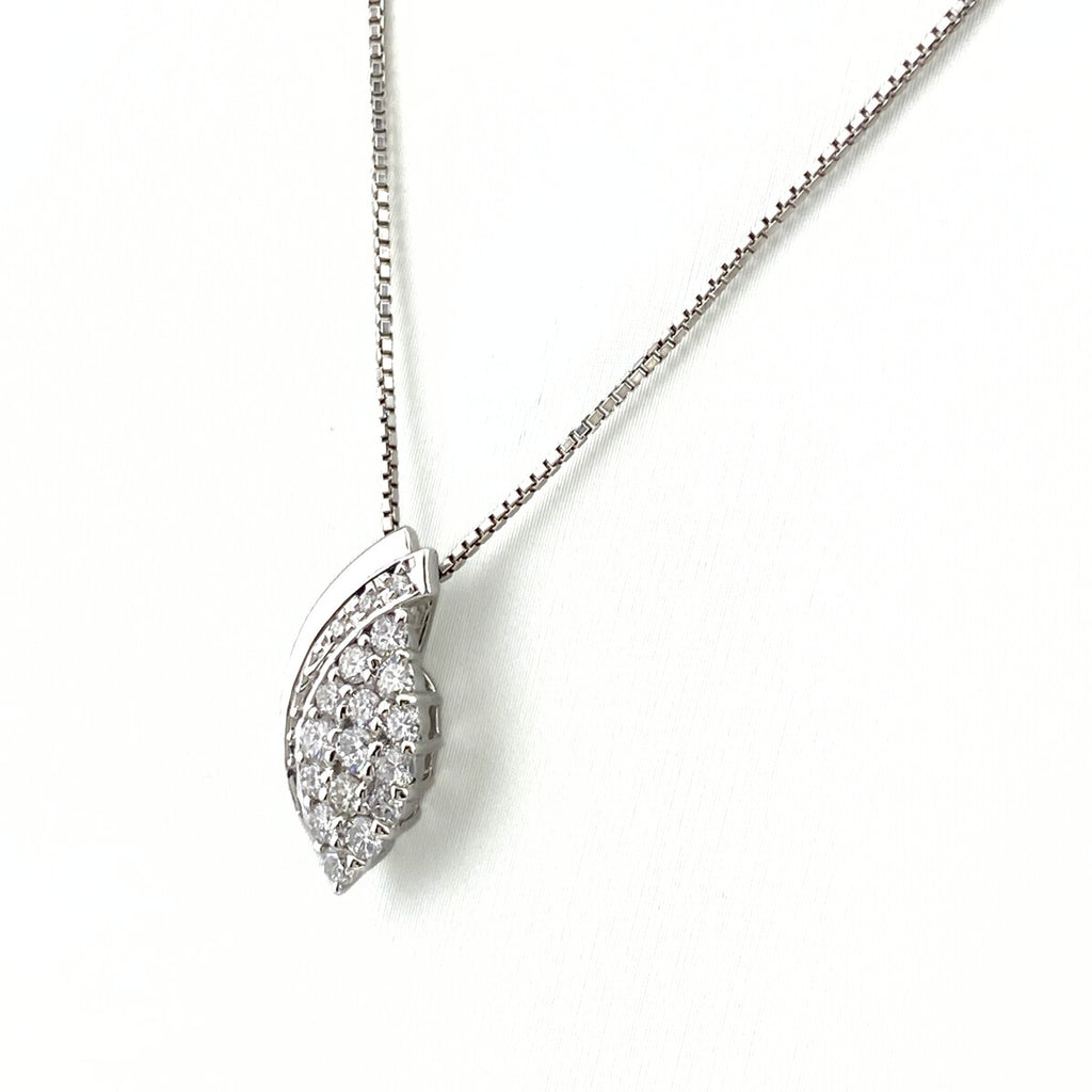 メレダイヤ デザインネックレス プラチナ ペンダント ネックレス Pt900 Pt850 ダイヤモンド レディース 【中古】nbjwl
