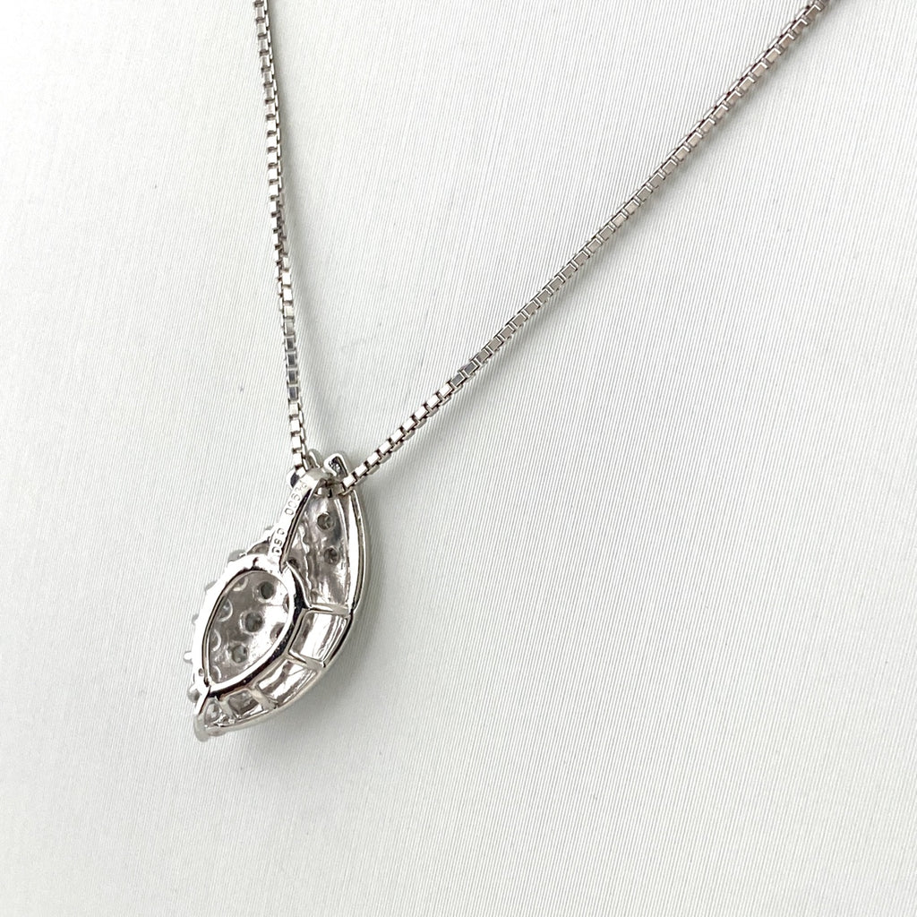 メレダイヤ デザインネックレス プラチナ ペンダント ネックレス Pt900 Pt850 ダイヤモンド レディース 【中古】nbjwl