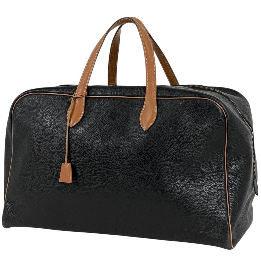 エルメス ヴィクトリア 50 旅行 ハンドバッグ ボストンバッグ アルデンヌ ブラック 〇O レディース 【中古】brbag