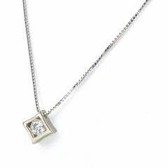 ダイヤモンド デザインネックレス プラチナ ペンダント ネックレス Pt900 Pt850 ダイヤモンド レディース 【中古】nbjwl