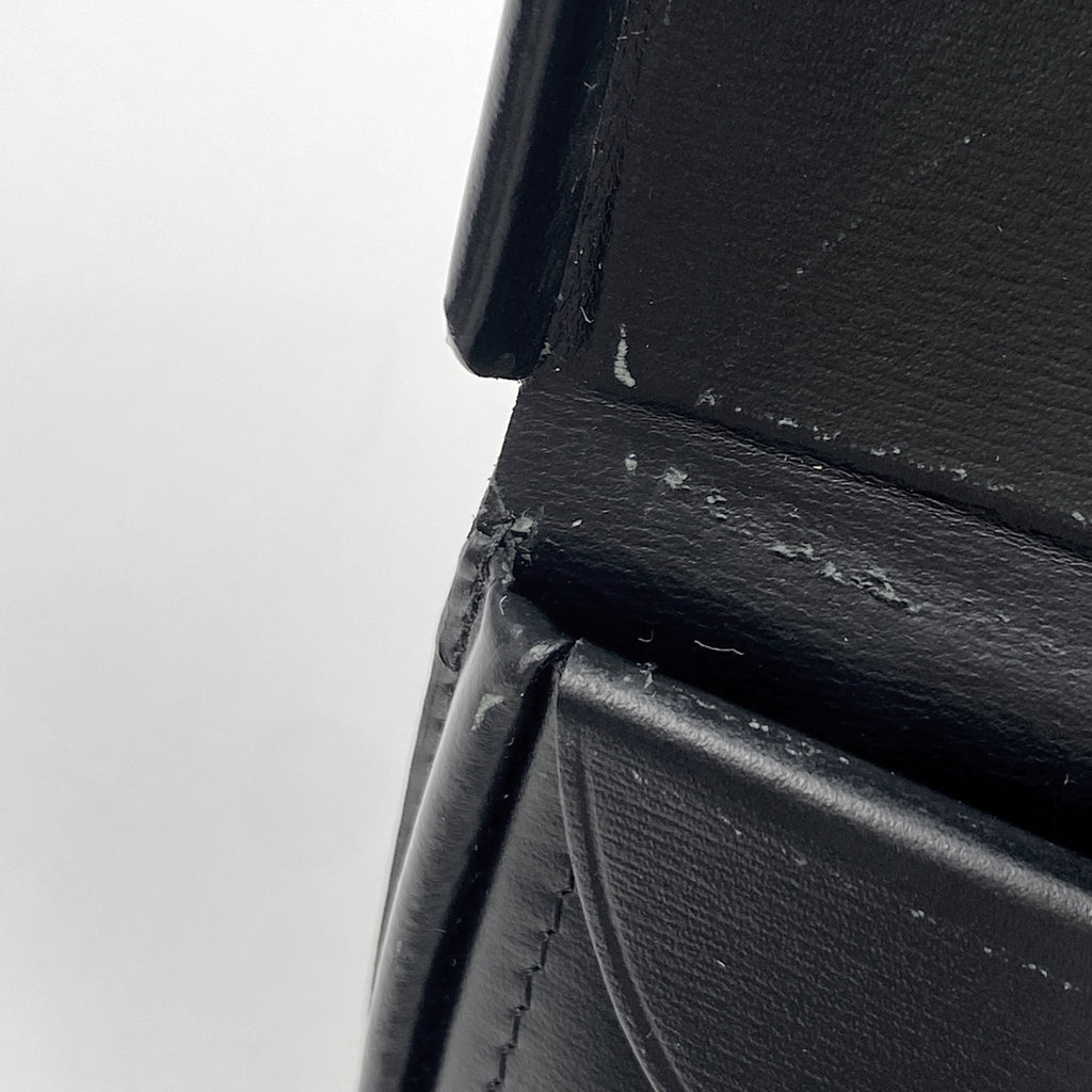 カルティエ マストライン コインケース 小銭入れ 半円 馬蹄型 コインケース レザー ブラック レディース 【中古】brbag