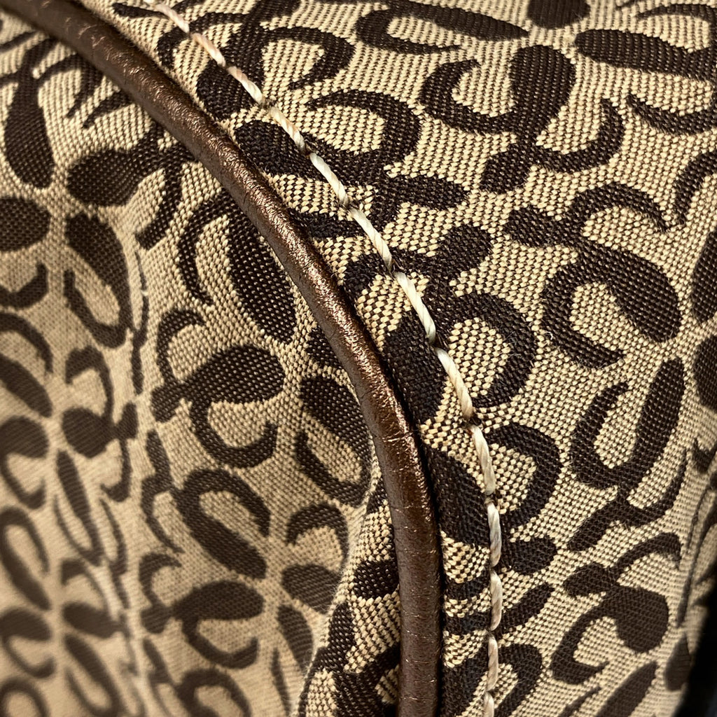 ロエベ アナグラム トートバッグ ロゴ 総柄 トートバッグ キャンバス ブラウン レディース 【中古】brbag
