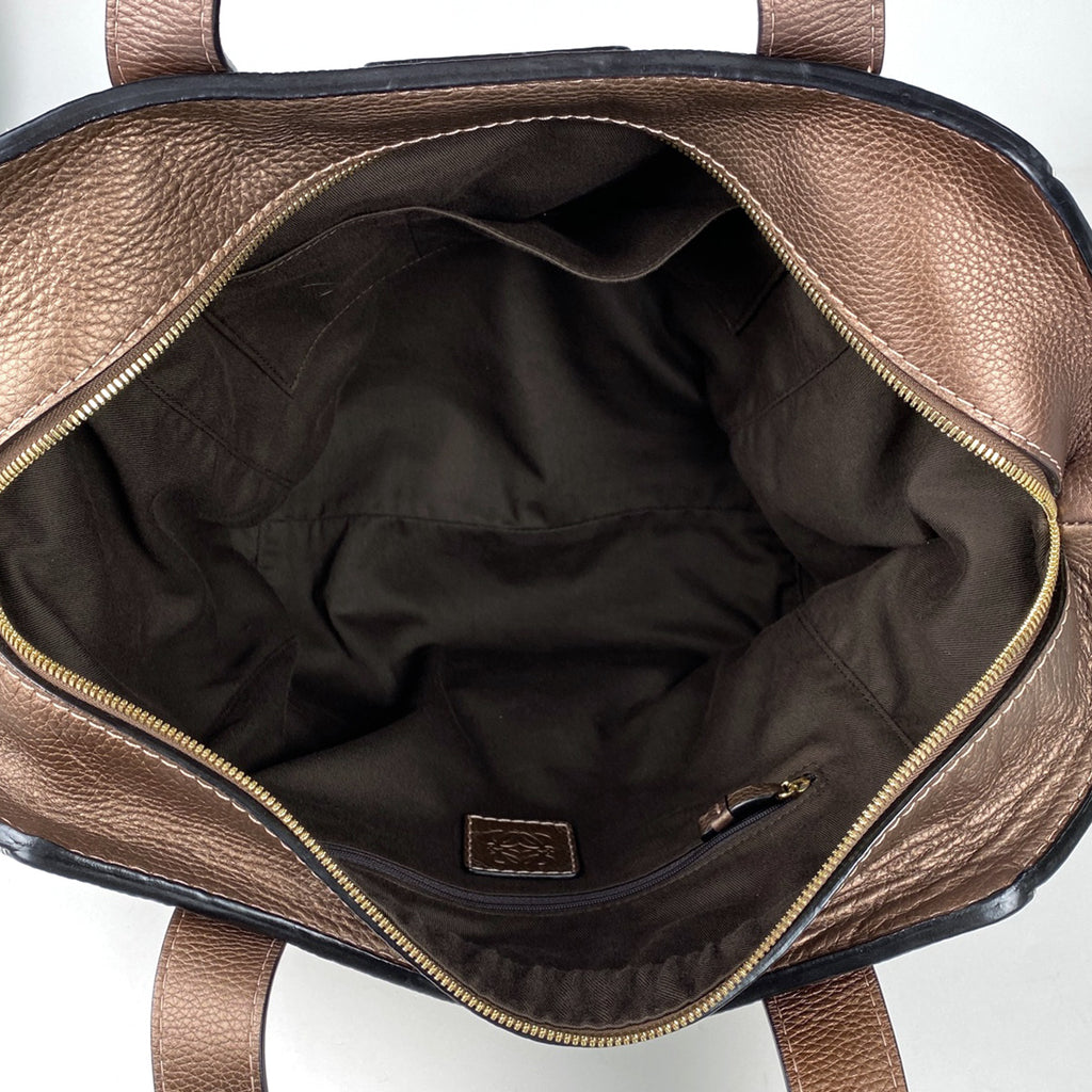 ロエベ アナグラム トートバッグ ロゴ 総柄 トートバッグ キャンバス ブラウン レディース 【中古】brbag