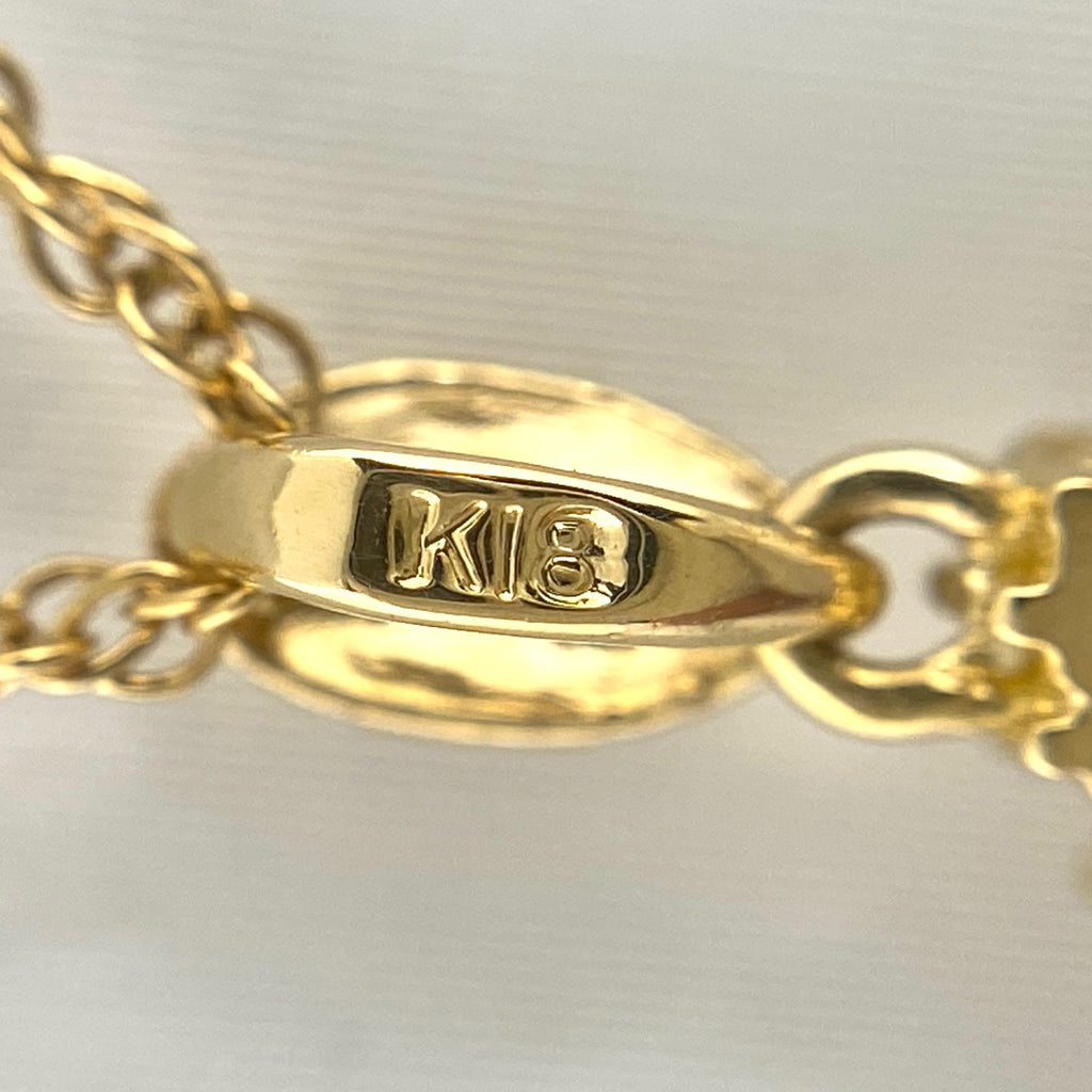ルビー デザインネックレス YG イエローゴールド ペンダント メレダイヤ ダイヤモンド ネックレス K18 750 ルビー レディース 【中古】nbjwl