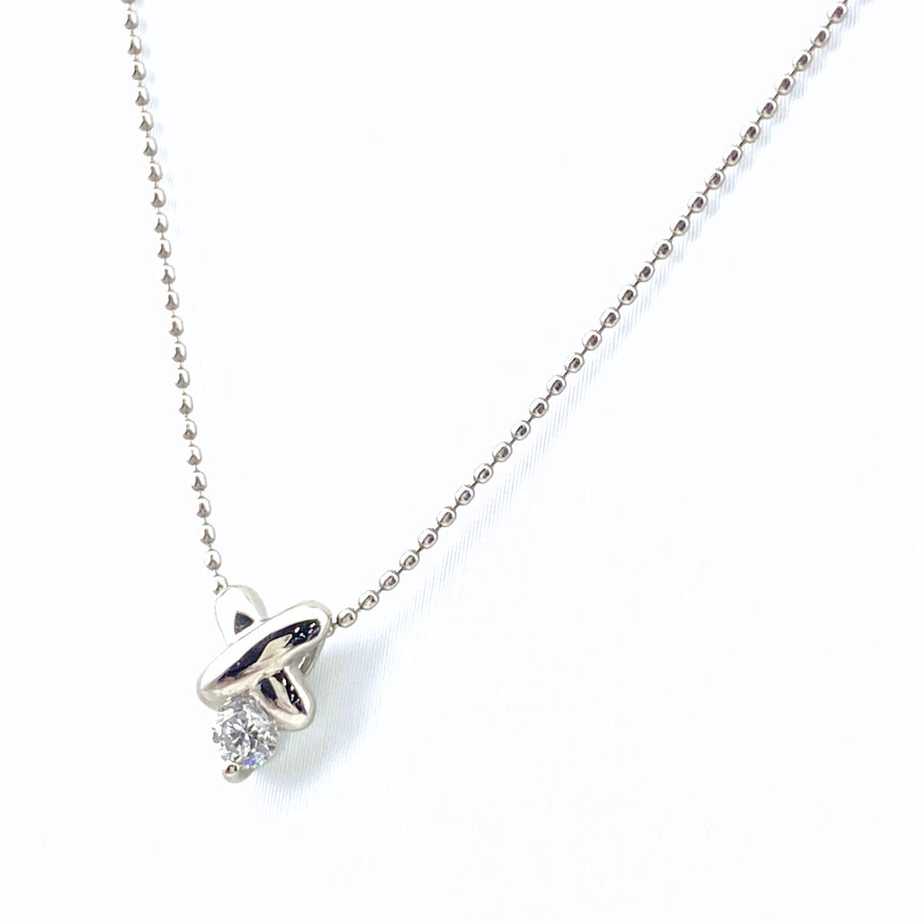 メレダイヤ デザインネックレス プラチナ ペンダント ネックレス Pt900 Pt850 ダイヤモンド レディース 【中古】nbjwl
