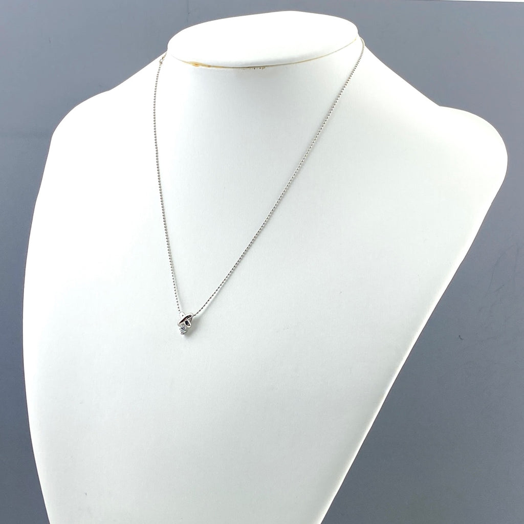 メレダイヤ デザインネックレス プラチナ ペンダント ネックレス Pt900 Pt850 ダイヤモンド レディース 【中古】nbjwl