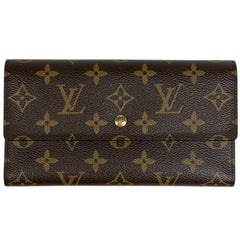 ルイ・ヴィトン ポルトトレゾール インターナショナル 札入れ 小銭入れ 三つ折り 長財布 モノグラム ブラウン M61215 レディース 【中古】brbag