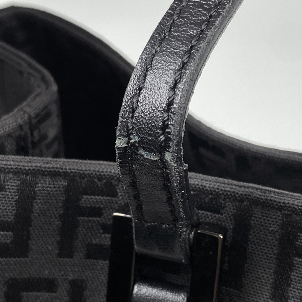 フェンディ ズッキーノ柄 トートバッグ ハンドバッグ トートバッグ キャンバス ブラウン 8BH131 レディース 【中古】brbag