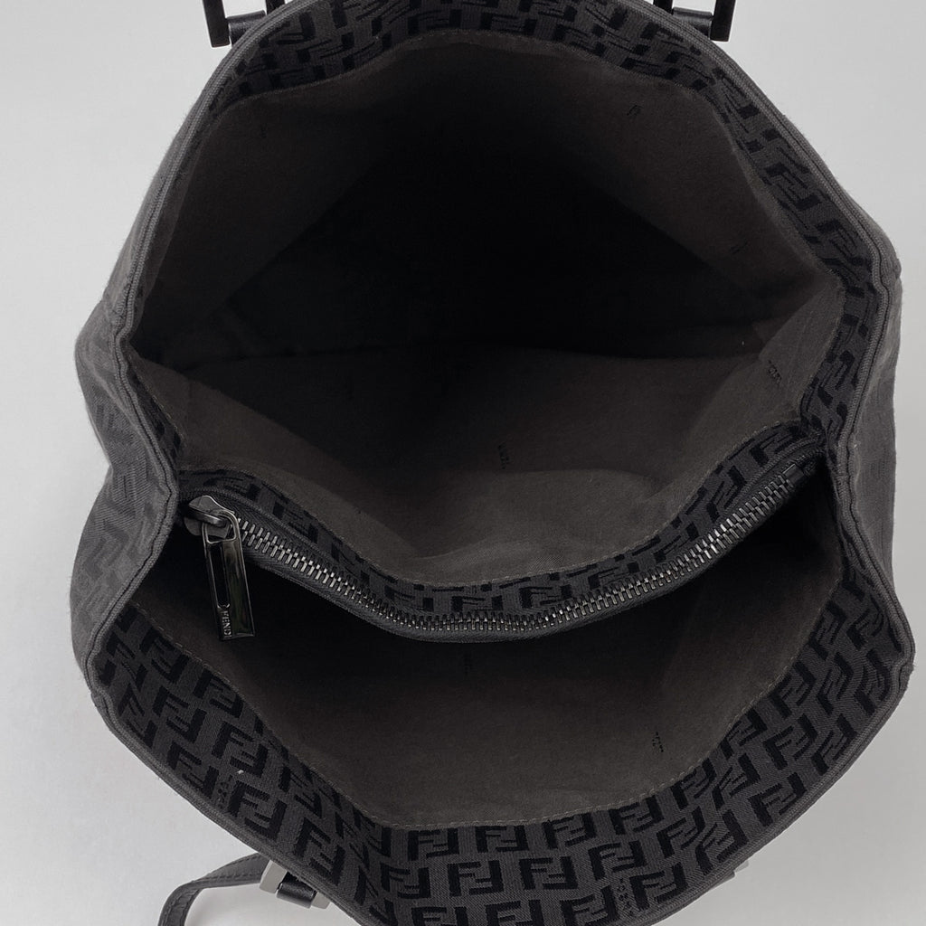 フェンディ ズッキーノ柄 トートバッグ ハンドバッグ トートバッグ キャンバス ブラウン 8BH131 レディース 【中古】brbag
